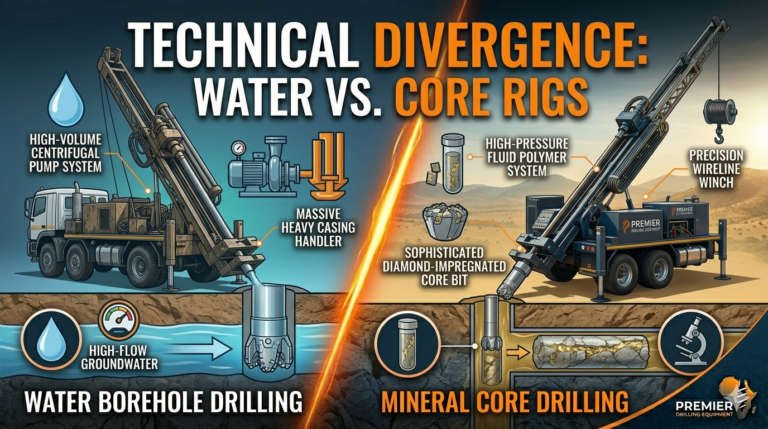 The Technical Divergence: Evaluating Water Borehole vs. Core Drilling Rig Architecture in Sub-Saharan Terrains